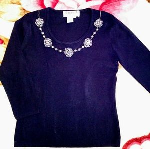 Joseph A.Women Sweater with decorations.Size M.